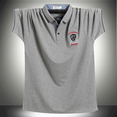 t恤商务翻领藏肚肉半袖 2026新款 宽松胖子加大码 POLO衫 男 纯棉短袖