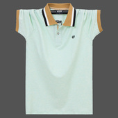 英美式 宽松高端纯棉体恤肥佬半袖 POLO衫 加肥加大码 男装 潮胖子短袖