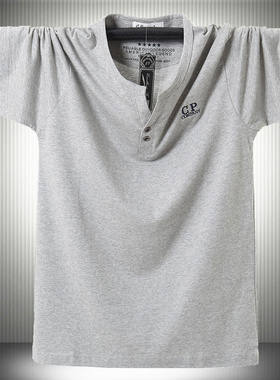 特大码纯棉短袖T恤男士国潮8XL宽松上衣简约胖爸爸装超大薄款半袖