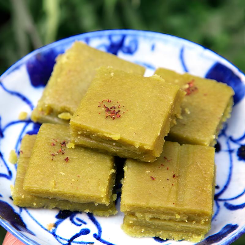 正宗老式手工桂花麻油绿豆糕冰糕