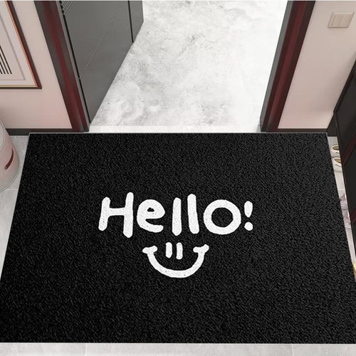 hello入户门丝圈地垫进门脚垫玄关地毯蹭泥垫简约现代店铺门地垫