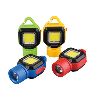 户外USB充电应急LED工作灯手电筒 钥匙扣灯 新款 COB便携式