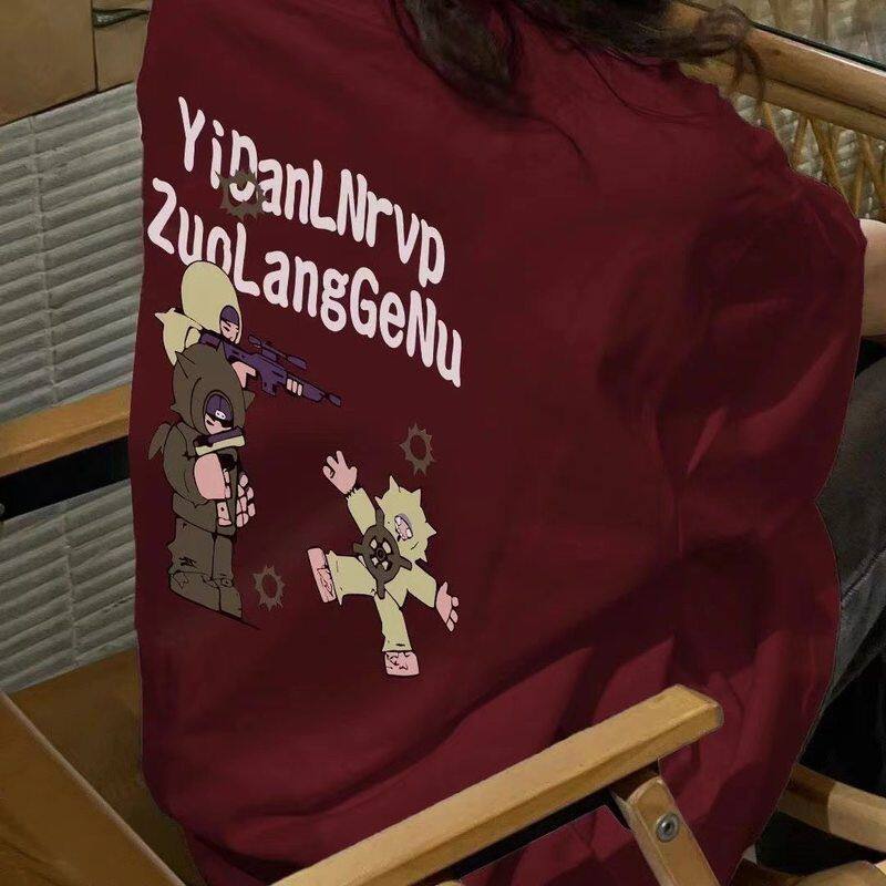 纯棉T恤女美式高街今年流行爆款