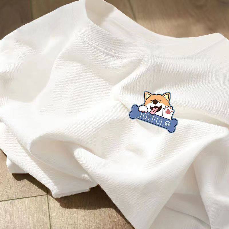 白色重磅t恤2024新款潮流纯棉ins男女同款宽松短袖上衣夏季情侣装