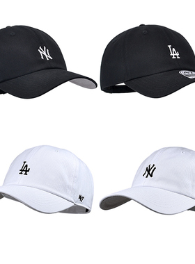 陈楚生同款运动帽子 47brand黑色棒球帽男ny小标软顶遮阳鸭舌帽女