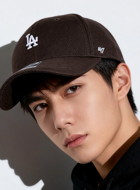 47brand官方 虞书欣同款男女情侣深咖啡色棒球帽褐色鸭舌帽子遮阳