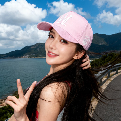 粉色皇冠显白显瘦显脸小棒球帽子