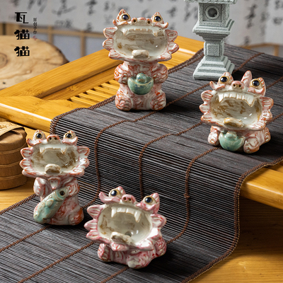 瓦猫云南非遗手工陶瓷文创特色传统小摆件装饰品送人礼物礼品招财