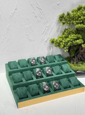 阶梯式绒质感手表展示道具手表支架手表高档手表收纳陈列托架