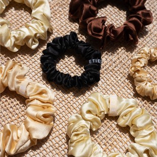 TELETIES美国丝绸电话线发圈系列真丝大肠圈发饰桑蚕丝女发绳皮筋