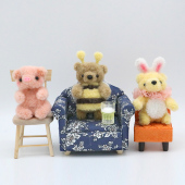 小丸子手工羊毛毛根扭扭棒材料包小熊猪蜜蜂兔子手工diyob11宠物