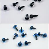 小丸子手工进口彩色透明黑色玻璃眼扭扭棒猫眼睛配件diy毛根毛条