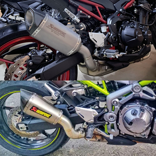适合于NINJA Z900摩托车改装排气Z900阀门排气钛合金去鼓前段中段
