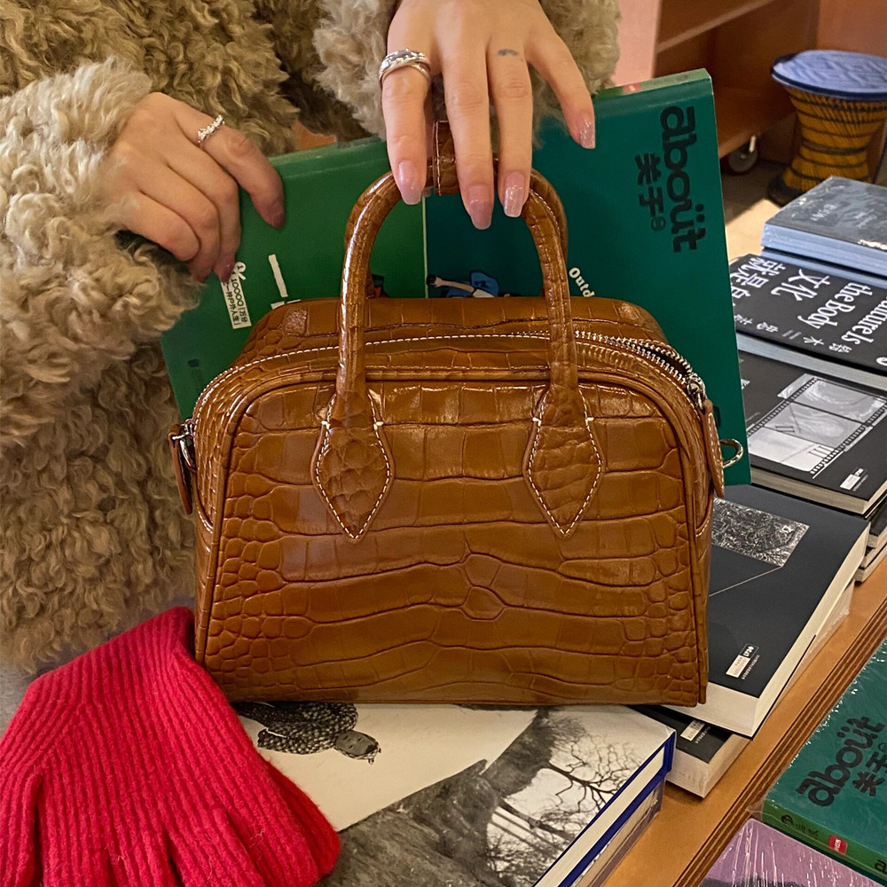 韩国小众设计波士顿保龄球包