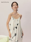 玫提斯真丝吊带睡裙2025新款 可外穿宽松家居服度假睡衣连衣裙外穿