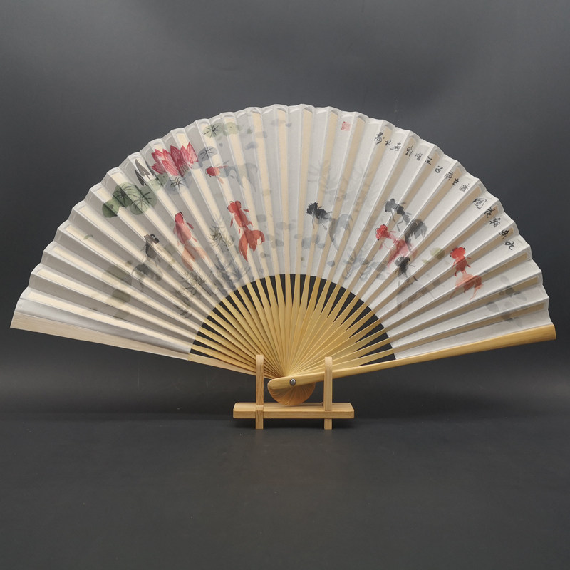 重庆伴手礼荣昌折扇丝绸手工手绘花鸟系列精致小巧商务出国礼物