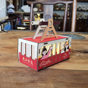 重庆文创伴手礼纪念品长江索道立体小夜灯木雕光影可爱赠女朋友