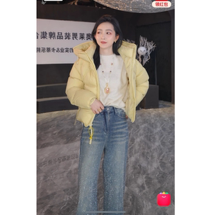 露露酱NN~「满赚牛仔」TEEINXX烫钻牛仔裤女宽松阔腿裤BM161