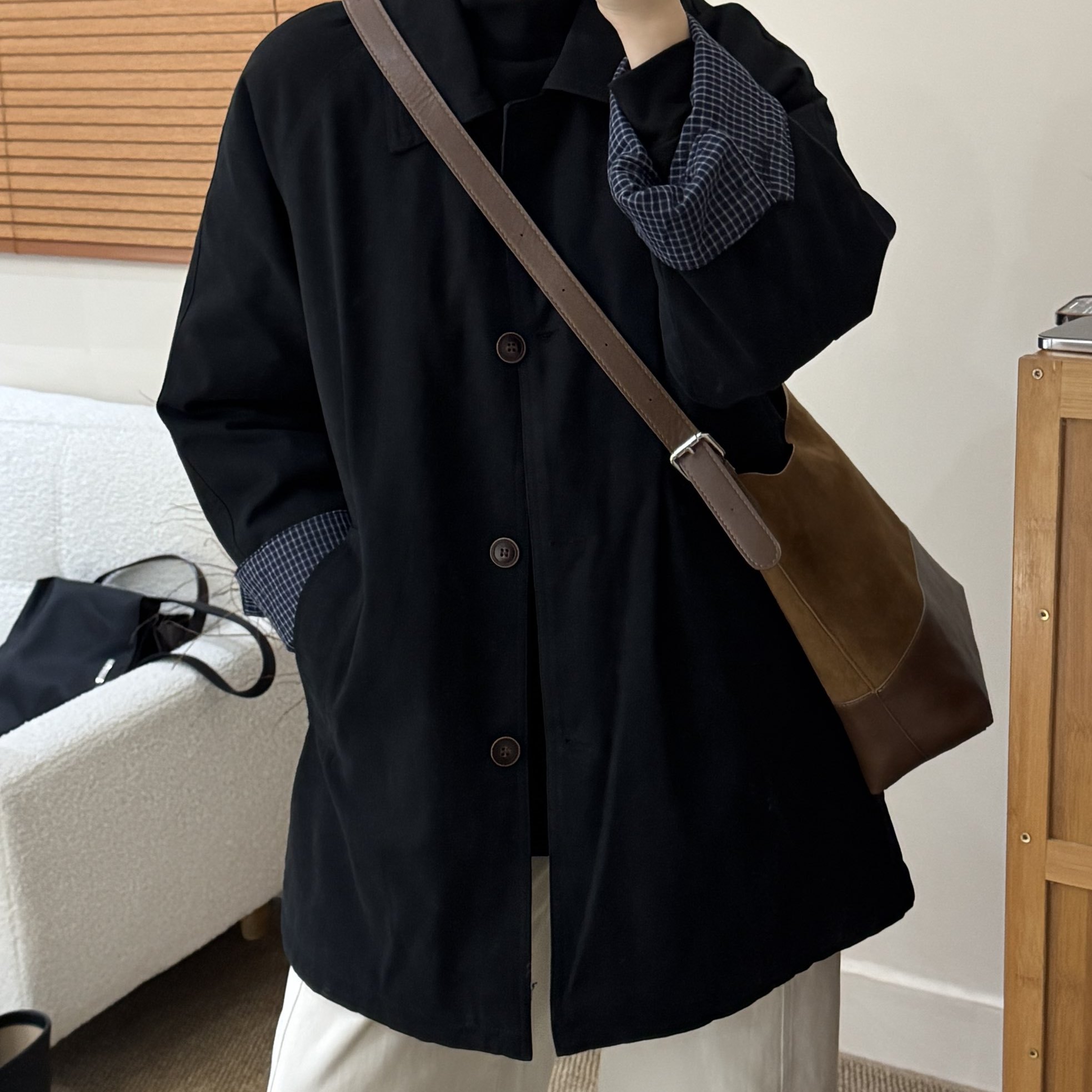 日系棉服女2025年冬季新款宽松休闲百搭小个子中长款棉衣工装外套