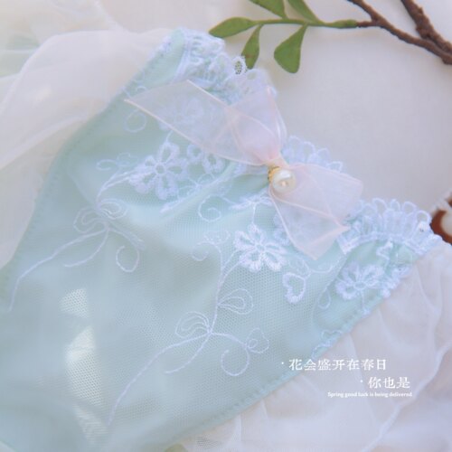 浪漫风甜美刺绣轻奢大码内裤女