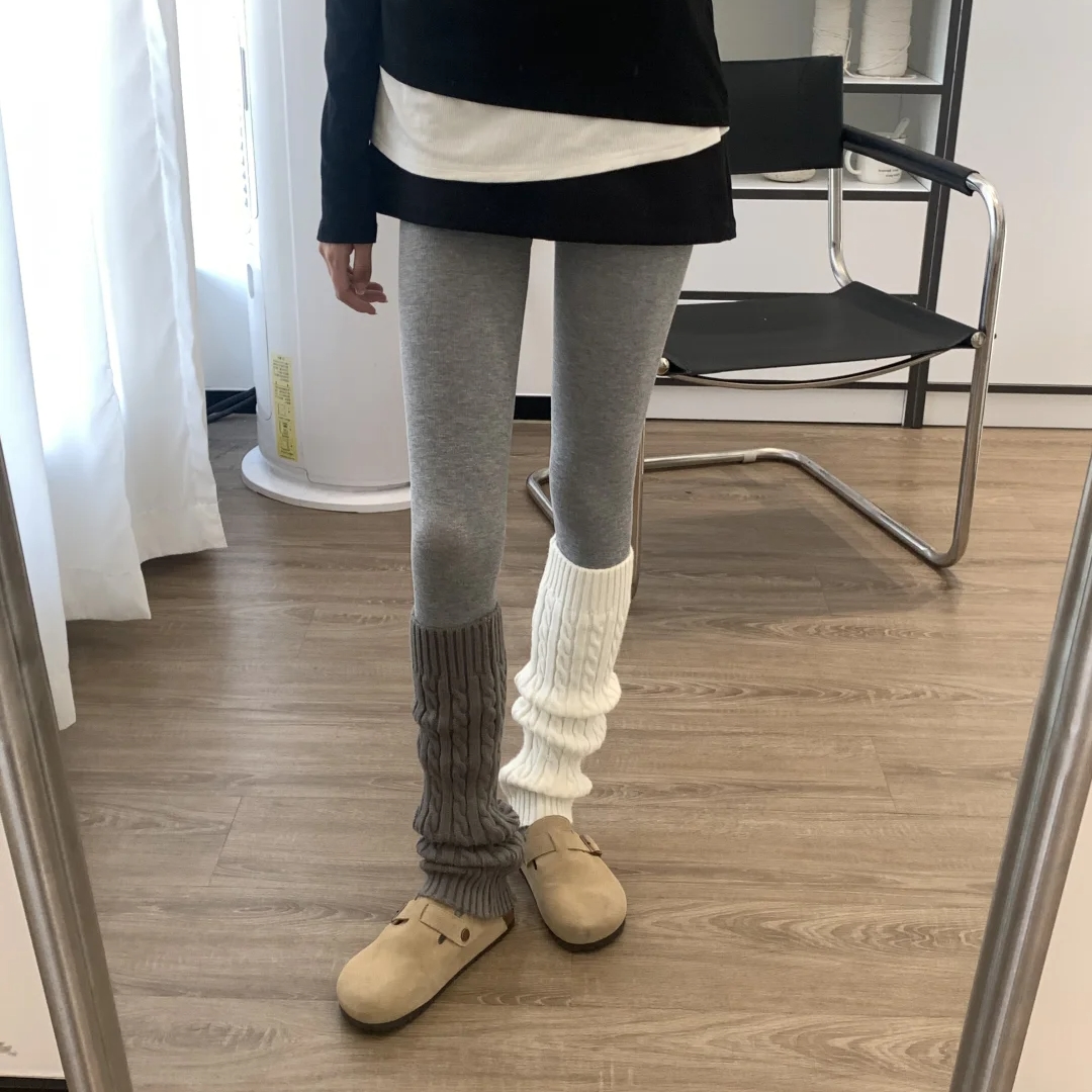 发热连裤袜秋冬加厚烟灰悬浮裤