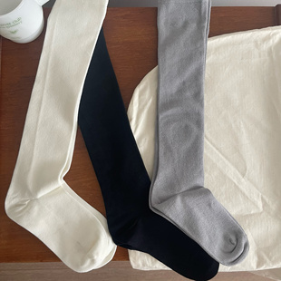 秋冬新款 羊毛真丝保暖升温弹力百搭及膝小腿袜中筒袜女袜堆堆袜