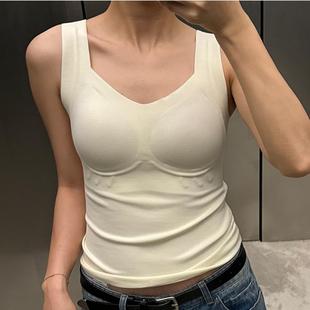 重磅保暖内衣 黑科技Sateri莱赛尔磨绒普拉提文胸背心自带胸垫