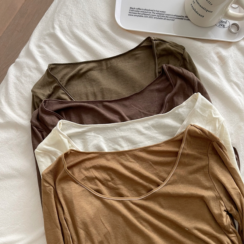 澳洲美利奴长袖女大U领