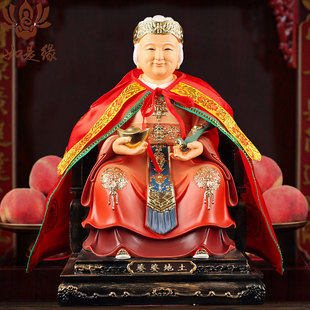 土地爷土地奶神像披肩佛像土地公婆一对衣服神袍佛像披风斗篷用品