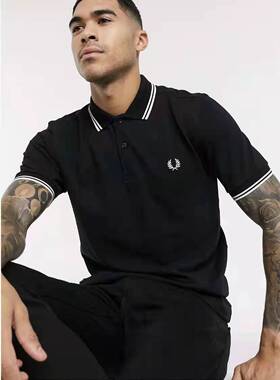 2026夏流行FP麦穗派瑞热销潮流男士青年修身翻领棉短袖polo衫t恤