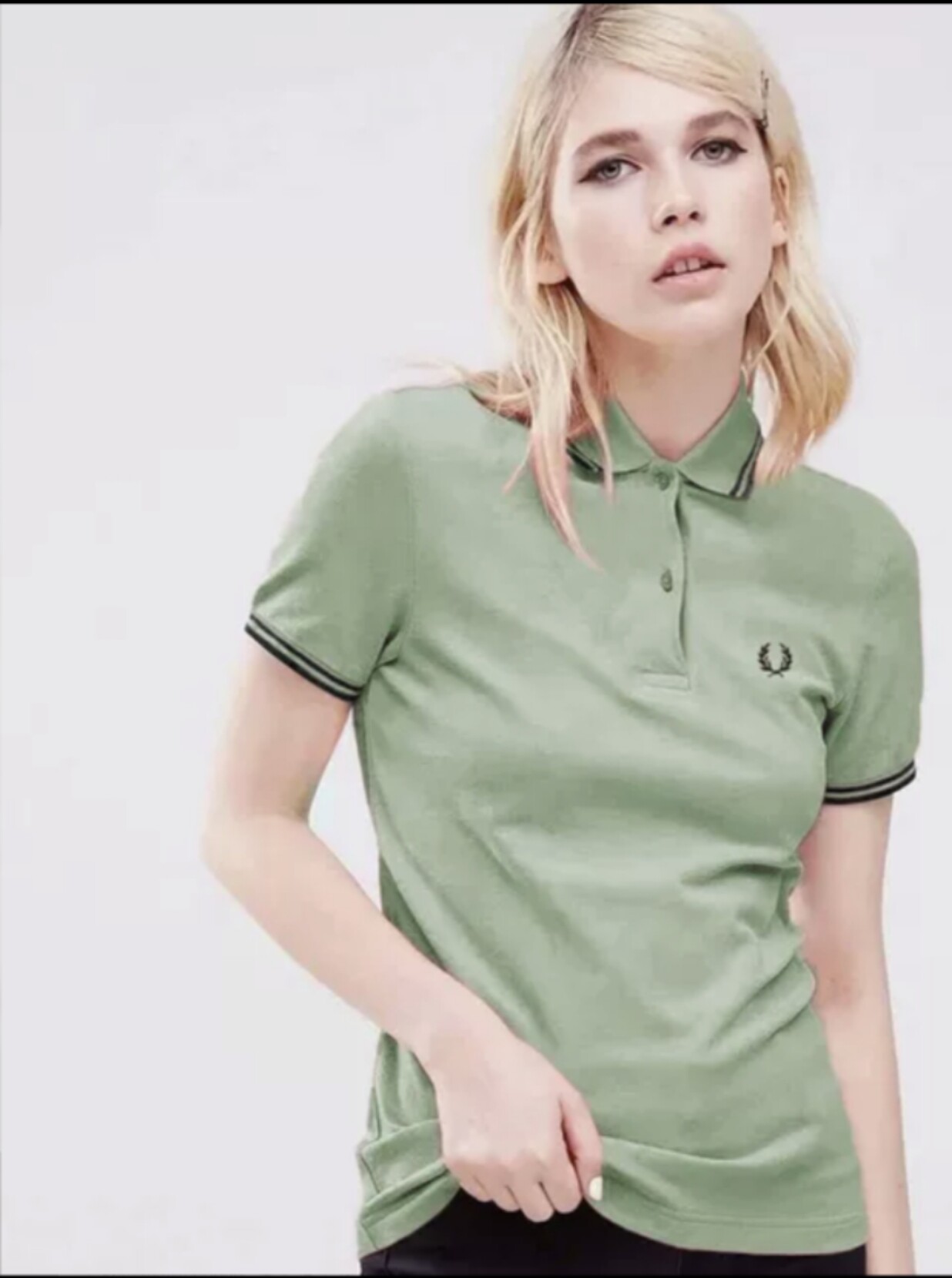 2026款英伦麦穗派瑞白色修身显瘦女翻领短袖t简约经典打底polo衫