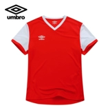 Umbro, летняя футбольная футболка для школьников и студентов для тренировок, короткий рукав, V-образный вырез, из полиэстера