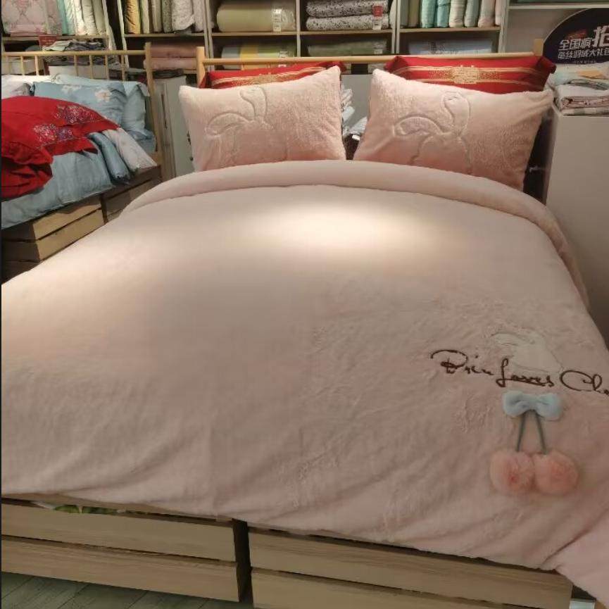 多喜爱美眠康兔茸绒四件套2024新款高端暖绒保暖四件套绒毛之愿