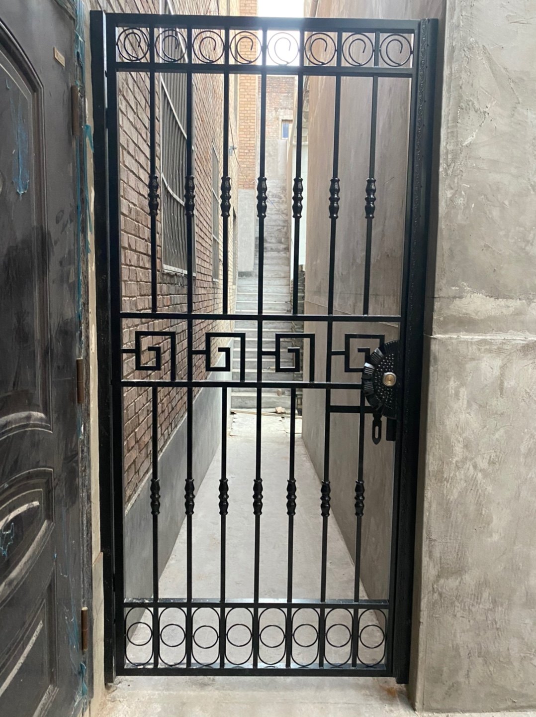 户外别墅小区铁艺大门图片