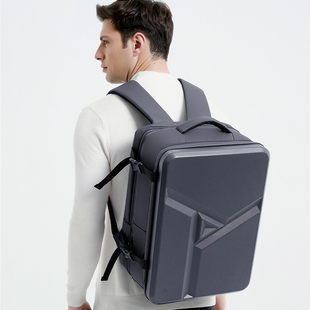 SHJ909可扩容17英寸笔记本电脑包男旅行商务差旅书包硬壳双肩背包