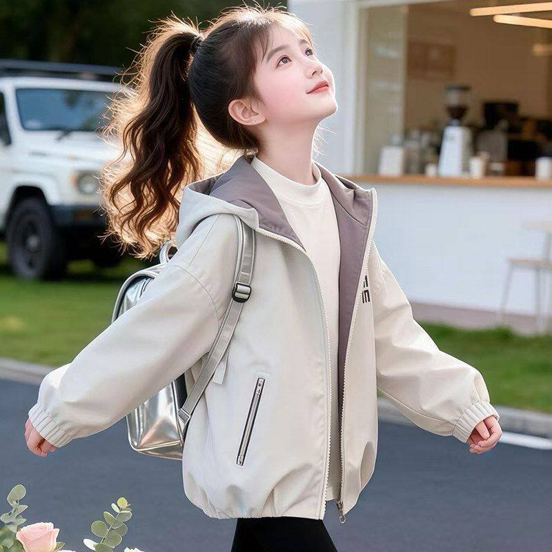 女童外套2026新款春秋季洋气儿童双面穿上衣春装女孩超好看上衣潮