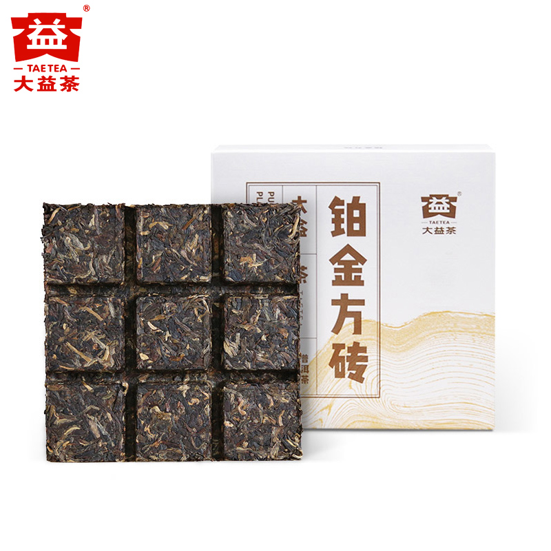 大益茶 铂金方砖 普洱生茶 60g/片 批次随机 云南普洱茶