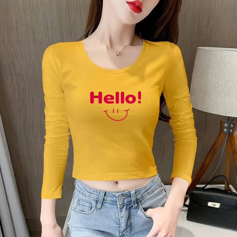 美式复古长袖t恤女春秋冬内搭