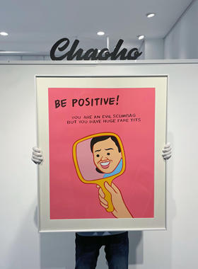 Joan Cornella版画粉色讽刺 JC霍安恶搞照镜子潮流装饰画