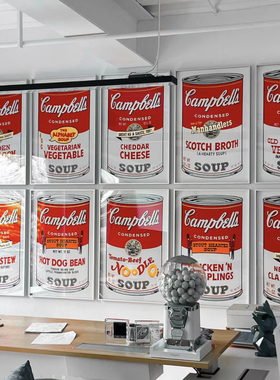 金宝汤罐头版画 安迪沃霍尔波普艺术画 AndyWarhol客厅潮流装饰画