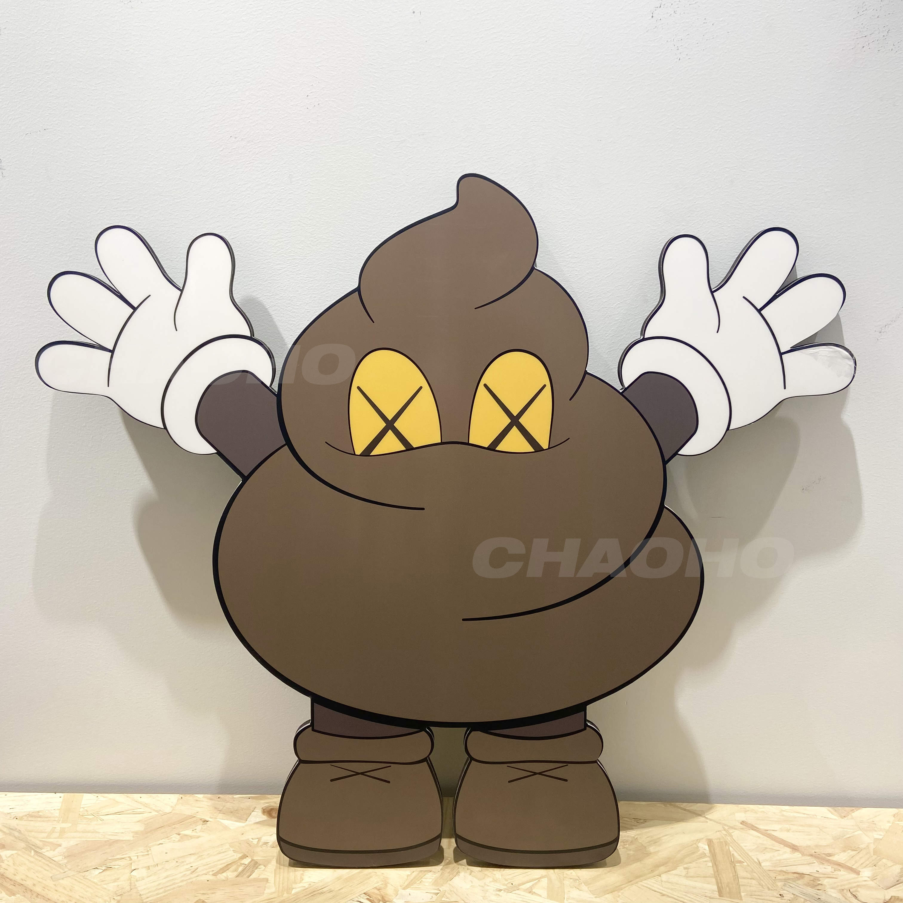 KAWS卫生间潮流异形木版画