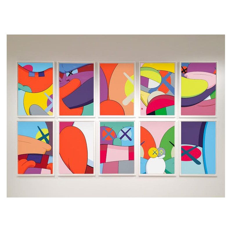 Kaws潮流装饰画NO Reply版画 客厅整墙馆藏别墅美式艺术装饰画