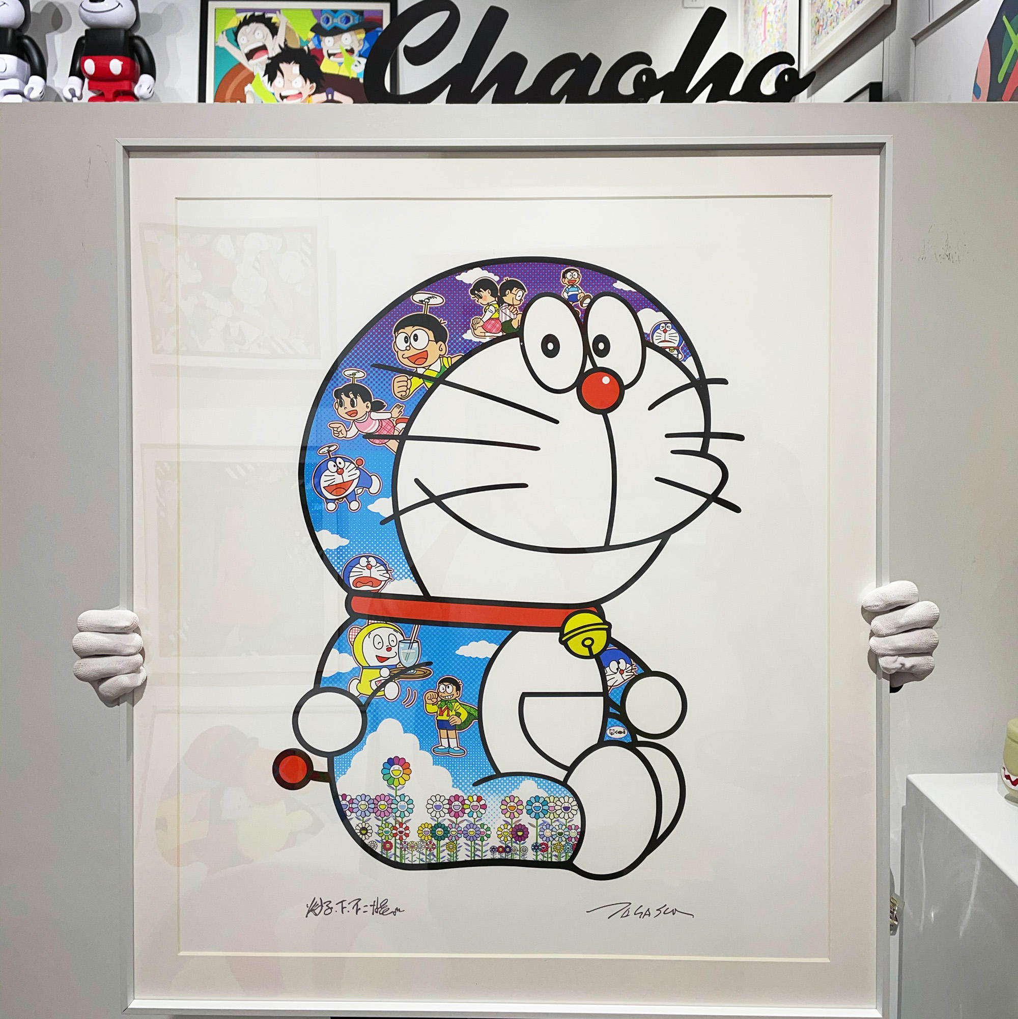 村上隆多啦a梦版画装饰画太阳花