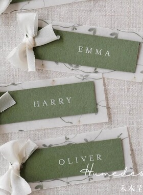 定制婚礼嘉宾客个人姓名字桌卡商务会议生日派对晚宴酒会席座位卡