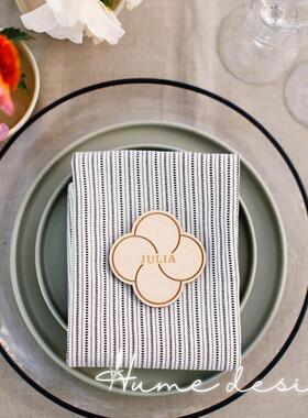 定制名字钥匙扣婚礼签到牌宴会宾客餐盘席位卡公司商务客户答谢宴