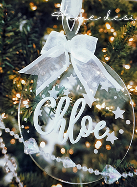 INS定制圣诞树亚克力挂牌儿童礼物企业商务客户回礼物婚礼伴手礼