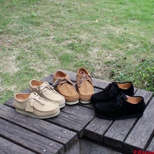 女鞋 Wallabee系带低帮高帮反绒皮真皮生胶底高帮袋鼠鞋 男鞋 小码