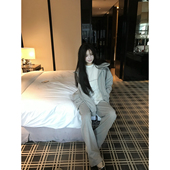 力力力推 加绒休闲运动两件套懒人套装 MISS CHANGE 美式 学姐