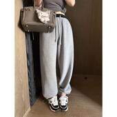 CHANGE 双拼好好穿 慵懒松弛感拼色腰头跳舞卫裤 MISS 加绒长裤