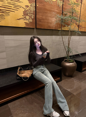 【百搭小腰精】MISS CHANGE/天丝羊毛纯欲软弹奶皮感超显瘦上衣